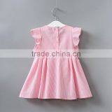 Girls Princess Dress Wholesale Baby Lovely Pink Seersucker Clothing Wear Girl Ruffle Party Dresses thumbnail-2