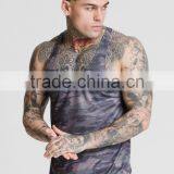 Camo Printing Dri-fit Gym Tank Top Slim Fit Stringer Vest for Men Wholesale China thumbnail-2