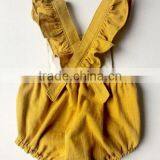Hot Sale Colorful Custom Summer Linen Blank Clothes Baby Overalls Baby Clothes Romper thumbnail-2