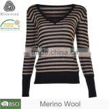 Women Sweater Wholesale Cotton V-neck Sweater thumbnail-2