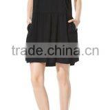 Plain Loose Spaghetti Straps New Modal Black Nightdress Women Sleepwear Pajamas thumbnail-2