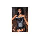 All Steel Bone Classical Lace Overlay Corset thumbnail-2