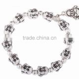 2015 fashion DIY silver smile Buddha Bracelet