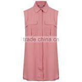 Large Size Loose Plus Size Belted Women Tops Blouse thumbnail-1