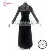 MP117 Custom Made Elegant Fabric Lace Evening Dresses thumbnail-2