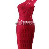 2017 OEM Bandag Dress Bordeaux One Shoulder Party Dress thumbnail-1