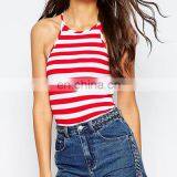 New Fashion Stripe Design Woman Bodysuit Sleeves Design thumbnail-1