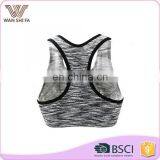 Quick Dry Nylon Mixed Gray Yoga Women Sports Bra thumbnail-3