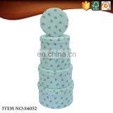 Set of 5 Round Fabric Packing Box
