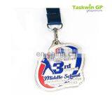 Plating Nickel Egg-shape Enamel Award Baseball Sport Metal Medals and Trophies , Custom Race Medal With Lanyards thumbnail-1