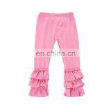 High Quality Baby Girl Cotton Sets Floral Top And Pink Trousers Ruffle Back To School Kids Girl Outfits thumbnail-4