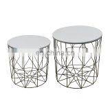 Modern Design Metal Stainless Steel Round Coffee Table Simple Drinking Table Support Custom thumbnail-6
