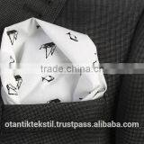 White Custom Pocket Square, Manufactoring Hankercheif, thumbnail-1