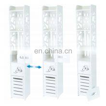 Bathroom Cabinet White Post OPENWORK BASKET thumbnail-1