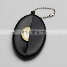 Coin Purse in PVC or Silicone Material With or Without Keyring, Silicone Coin Purse Oval Shape, Squeeze Available Silicone Purse