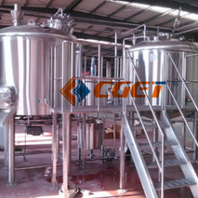 5000L Large Scale Beer Brewing Equipment Vertical Type Polished Surface