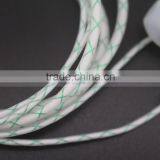 Metal Head Cheap Colorful Earphones Headset LED Flash Night Light Noctilucent Earphone With Clip Mic For Smart Phone thumbnail-5