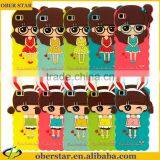 Cute girl Cartoon silicon soft case For xiaomi Mi3