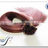 Wholesale High Quality Color 99j Pre Bonded Flat Tip Hair Extensions 100% Brazilian Virgin Human Hair Supplier's Choice thumbnail-2