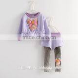 Sunny Girls Clothing Tops With Stripe Leggings 4 Colors Cartoon Sweet Girls Set thumbnail-4