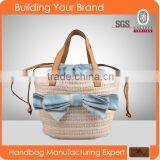 2488 2015 New Bags Woven Fabric Handbag Cotton Bucket Bag