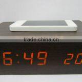 qi Wireless Charger Bluetooth Stereo Speaker Wooden Speaker With qi Wireless Charger