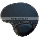 Executive Leatherette Ergonomic Black Mouse Pad With Wrist Rest Pillow Classy