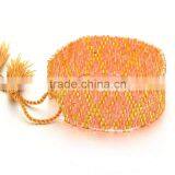 2016 New Cheap Bohemian Gypsy Jewelry Orange Color Beads Handmade Bohemian Bracelet thumbnail-3