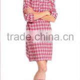 Wholesale Women's Plaid Long Shirts Cheap Flannel Nightshirt