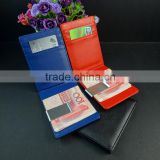 high quality leather money clip card holder