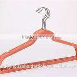 Standby Indoors Use Flocked Coat Hanger With a Notch thumbnail-3