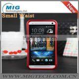 Original Love Mei Brand 12 Colors Sliding Small Waist Bumper Case for HTC M7, Cell Phone Cover For HTC One M7 Case