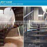 Customized Interior Wooden Curve Stairs With Double Stringer Quality Choice thumbnail-2