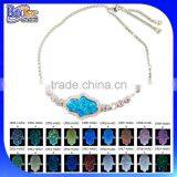 Adjustable Black Gun Gold Plate Hamsa Bracelet 925 Sterling Silver Cubic Zircon Pave Turkish Hamsa Hand Evil Eye Tennis Bracelet thumbnail-3