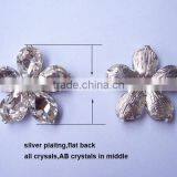 (M0317) 38mm Diameter Metal Rhinestone Embellishment Without Loop,silver Plating,all Crystals thumbnail-1