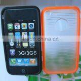 Hot Orange Clear Soft TPU+PC Hybrid Cover Case for Iphone 3G 3GS Case New thumbnail-1