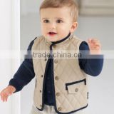 DB279 dave bella autumn infant clothes toddlers waistcoats plaid baby vest