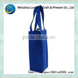 single wine bottle bags/portable wine cooler bag/jute wine bag