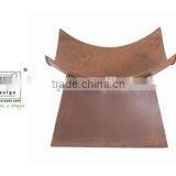 Rustic Fire Pit / Garden Fireplace / Square Fire Bowl With Base thumbnail-2