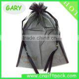 Black Big Custom Organza Bags Screen Printing 29*41cm thumbnail-1
