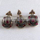 Simple The Best !! Red Onyx_White CZ 925 Sterling Silver Set, Silver Jewellery Manufacturer, Fashionable Silver Jewelry Exporter thumbnail-4