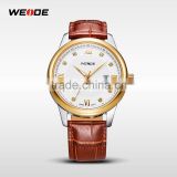 2015 WEIDE Fashion Alloy Couple Watch Gold Rose Watches For Men Cheap Watches In Bulk Sapphire Wristwatch WG93008