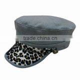 Women's Military Hats With Leopard Grain Design thumbnail-1