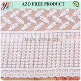 White Elegant Decorative Pattern Net Embroidery Fabric Design for Women