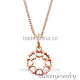 Rose Gold Plated Heart by Heart Pendant Ladies 316l Stainless Steel Infinity Necklace