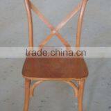 Wood Rental Wedding Cross Back Bar Chair thumbnail-2