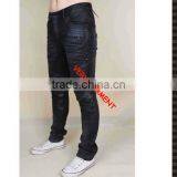 Hand Made High Quality Black Denim Pants Jeans Denim Jeans thumbnail-3