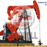 Oilfield downward barbell pumping units