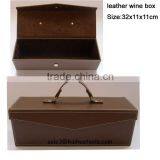 Wine Box Gift Set/ Wine Gift Set/Leather Wine Box Brown Color