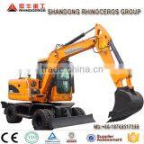 Mini Bucket Wheel Excavator, Cheap Small 8 Ton Wheeled Excavator Price
